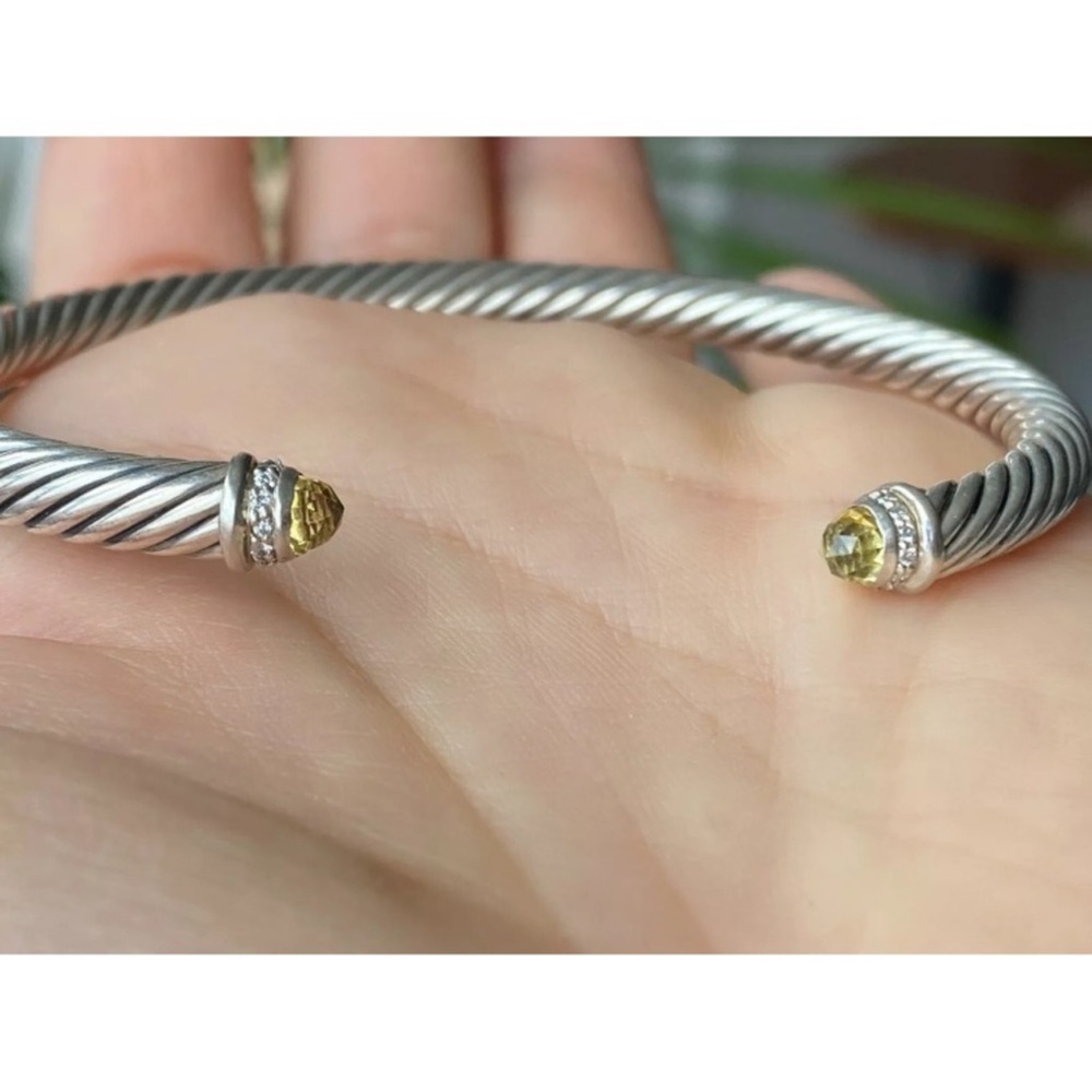 David Yurman 5mm Bracelet, Lemon Citrine & Diamond - Picture 5 of 6